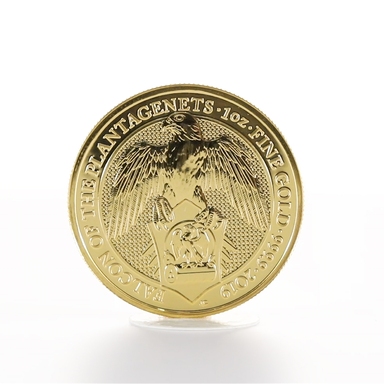 Золотая монета Великобритании "Сокол Плантагенетов" 2019 г.в., 31,1 г чистого золота (Проба 0,9999)