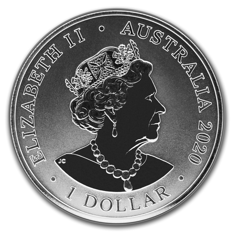 Серебряная монета Австралии "Красноспинный паук" 2020 г.в., 31.1 г чистого серебра (Проба 0,999)