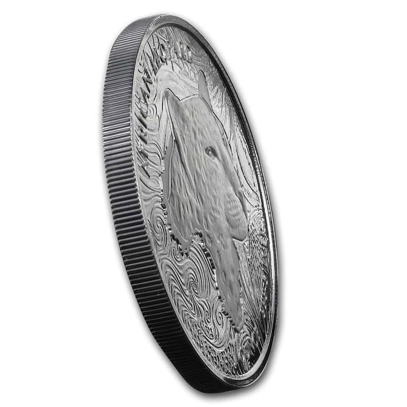 Серебряная монета Ганы "Африканский леопард" 2019 г.в., 31,1 г чистого серебра (Проба 0,999)