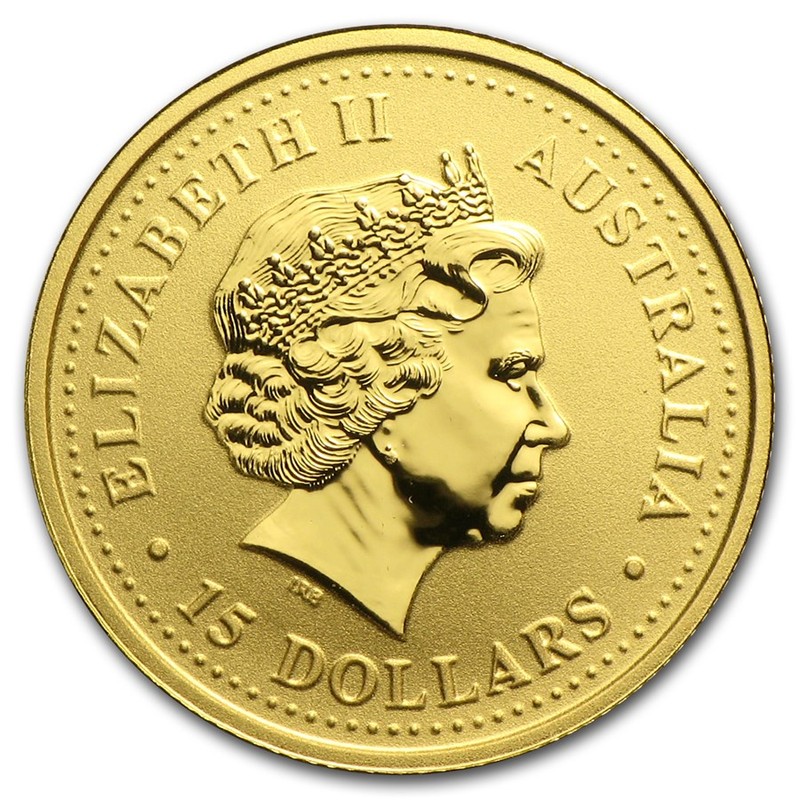 Золотая монета Австралии «Год Козы» 2003 г.в., 3.11 г чистого золота (проба 0.9999)