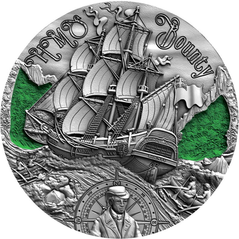 Серебряная монета Камеруна "Баунти" 2019 г.в., 62.2 г чистого серебра (Проба 0,999)