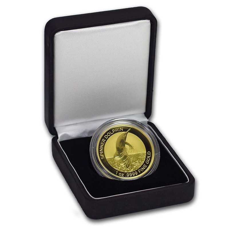 Золотая монета Австралии "Дельфин" 2020 г.в. (Королевский монетный двор), 31.1 г чистого золота (Проба 0,9999)