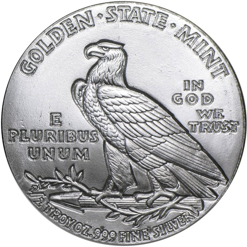 Серебряный жетон США "Голова Индейца" ,15,55г чистого серебра (Проба 0,999)