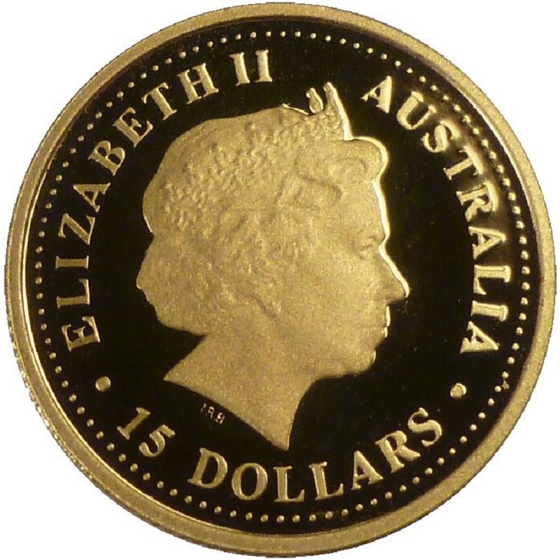 Золотая монета Австралии "Открой Австралию. Вомбат" 2007 г.в., 3.11 г чистого золота (проба 0.9999)