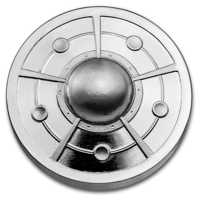 Серебряный жетон США "НЛО: Летающая тарелка", 62.2 г чистого серебра (Проба 0,999)
