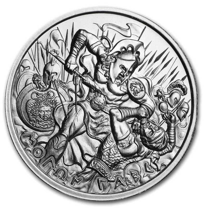 Серебряный жетон США "Молон Лабе", (Тип 5), 31,1 г чистого серебра (Проба 0,999)
