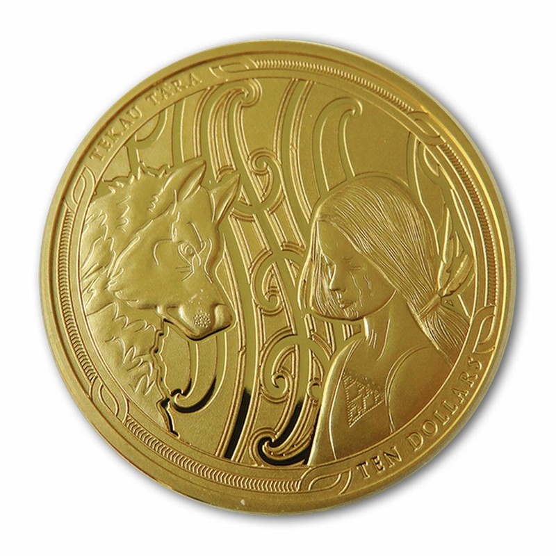 Набор из 2-х золотых монет Новой Зеландии "Мауи и Первая собака" 2020 г.в., 2*15,55 г чистого золота (Проба 0,9999)