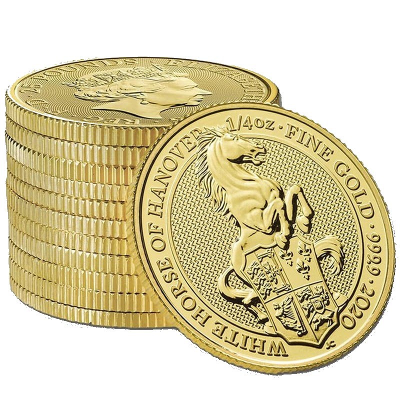 Золотая монета Великобритании "Белая лошадь Ганновера" 2020 г.в., 7.78 г. г чистого золота (проба 0.9999)