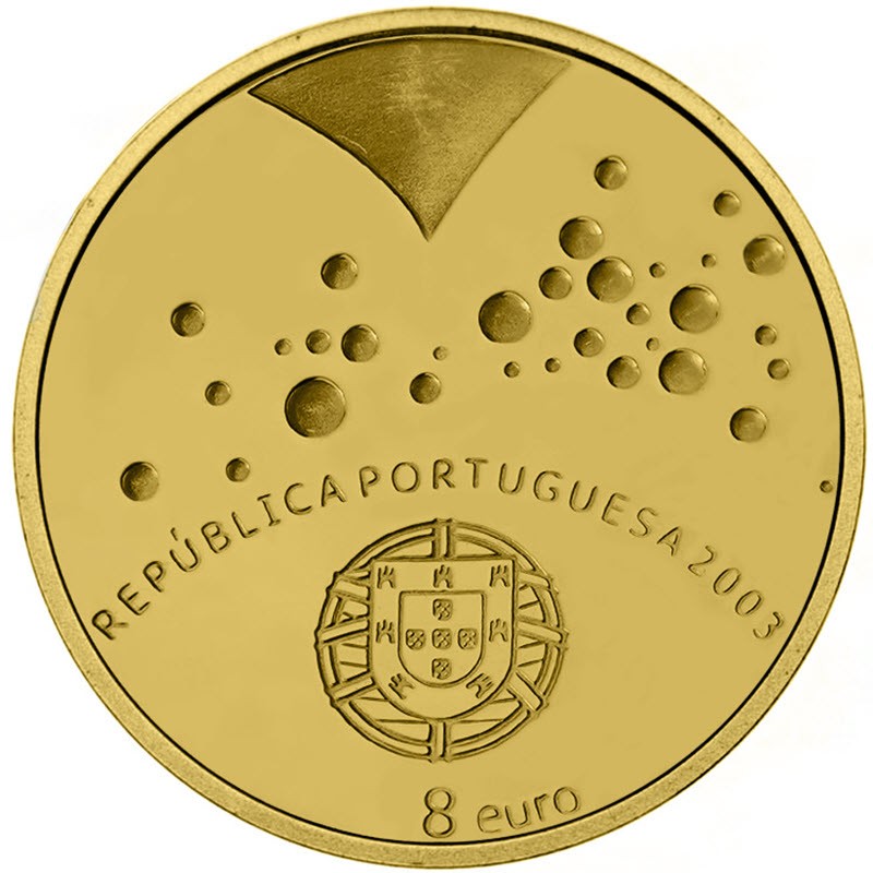 Комиссия: Золотая памятная монета Португалии "Футбол - это страсть" 2003 г.в., 28.52 г чистого золота (проба 0,917)