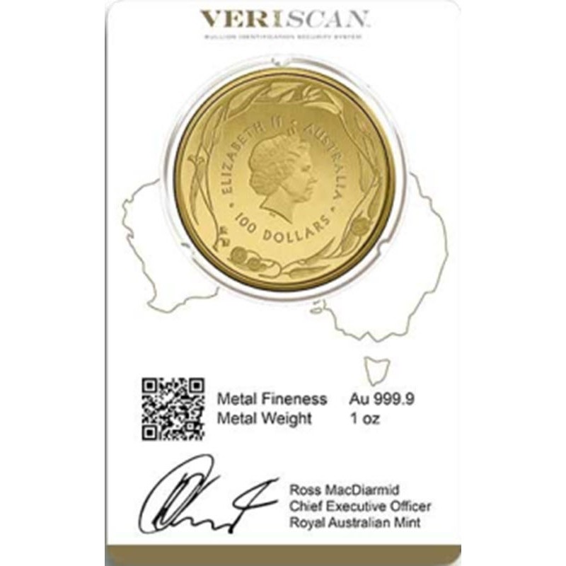 Комиссия: Золотая инвестиционная монета Австралии «Кенгуру» (Королевский австралийский монетный двор) 31.1 г чистого золота (проба 0,9999)