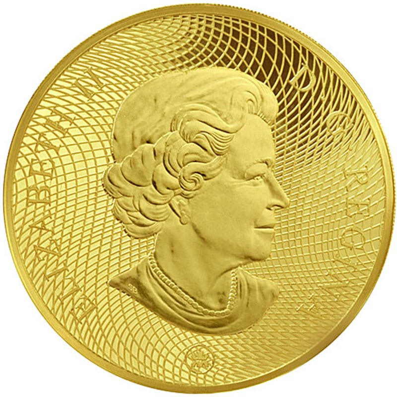 Комиссия: Золотая памятная монета Канады «Маска Луны – Лето» 2009 г.в., 35 г чистого золота (проба 0.583)