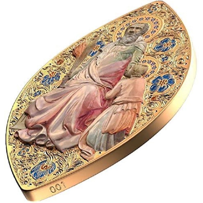 Серебряная монета Ниуэ "Всемирное наследие. Пророк Авраам" 2015 г.в., 31.1 г чистого серебра (Проба 0.999)