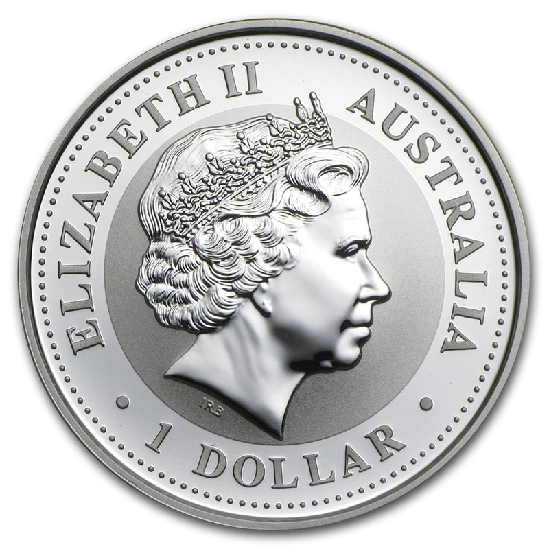 Серебряная монета Австралии "Лунный календарь I - Год Кролика" 1999 г.в., 31.1 г чистого серебра (проба 0,9999)
