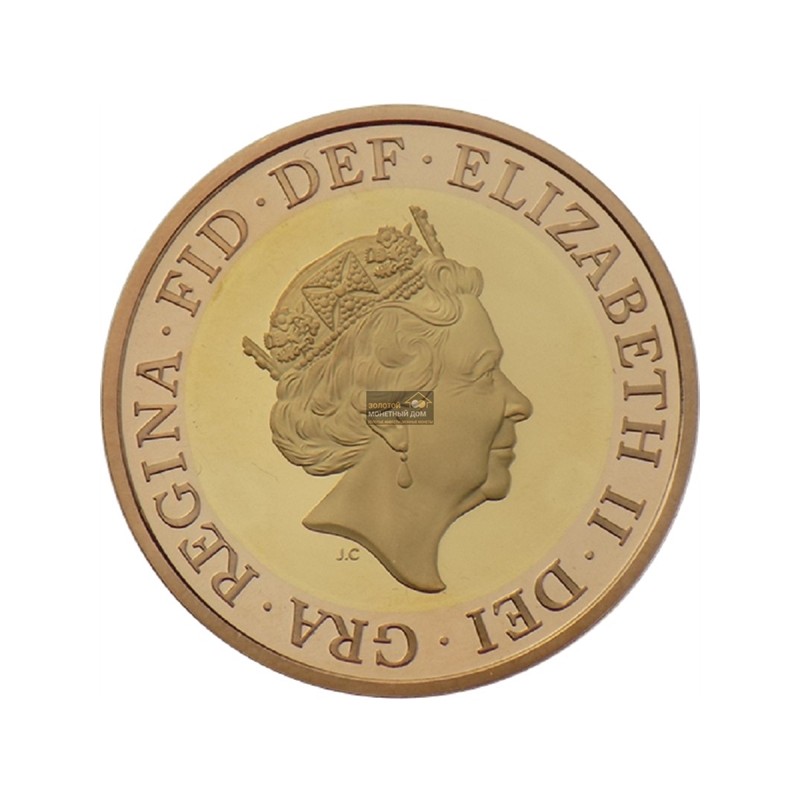 Комиссия: Золотая памятная монета Великобритании "350 лет Великому Лондонскому пожару" 2016 г.в., 14.64 г чистого золота (Проба 0,917)