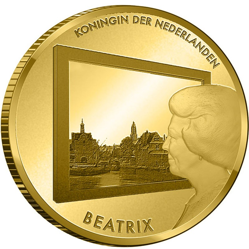 Комиссия: Золотая памятная монета Нидерландов "Голландская живопись" 2011 г.в., 6.05 г чистого золота (проба 0,900)
