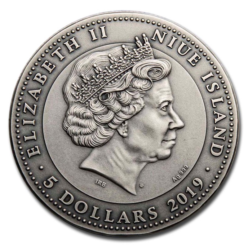 Серебряная монета Ниуэ "Якорь" 2019 г.в., 62.2 г чистого серебра (Проба 0,999)
