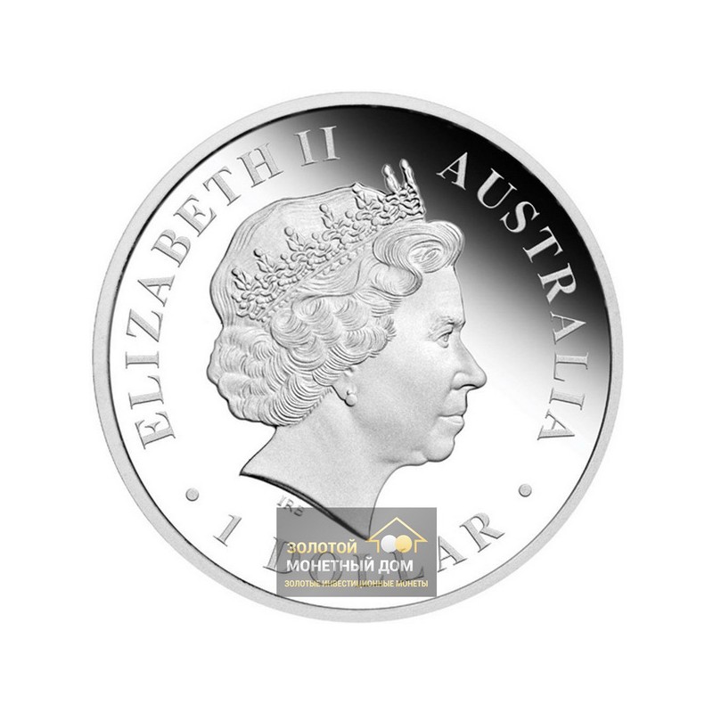 Комиссия: Серебряная монета Австралии «Китовая акула» 2012 г.в., 31,1 г чистого серебра (проба 0,999)