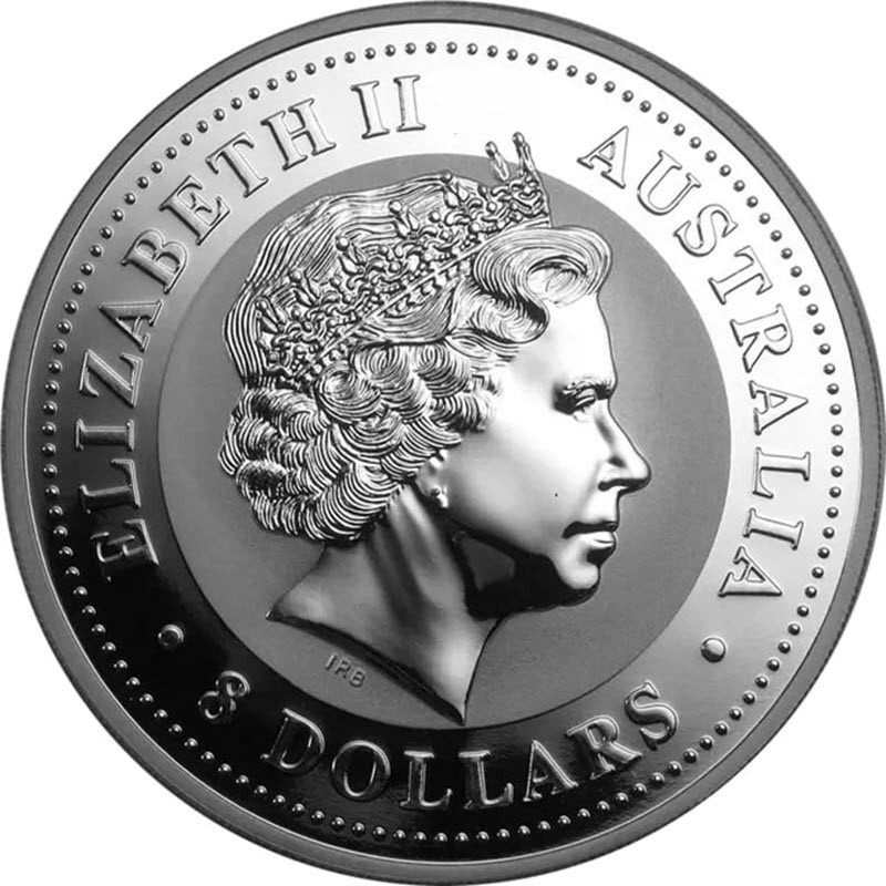 Комиссия: Серебряная монета Австралии «Год Собаки» 2006 г.в., 155,5 г чистого серебра (проба 0,999)