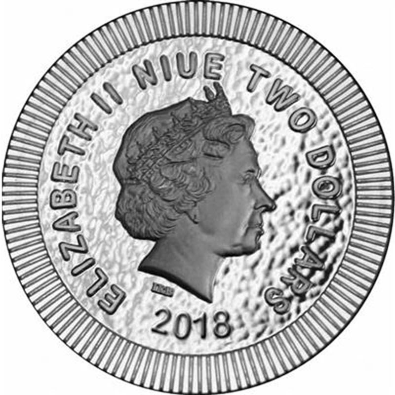 Комиссия: Серебряная монета Ниуэ «Сова Афины» 2018 г.в., 31,1 г чистого серебра (проба 0,999)