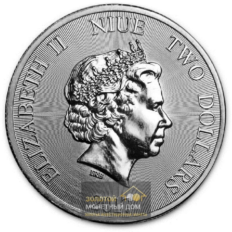 Комиссия: Серебряная монета Ниуэ «Панда» 2017 г.в., 31,1 г чистого серебра (проба 0,999)