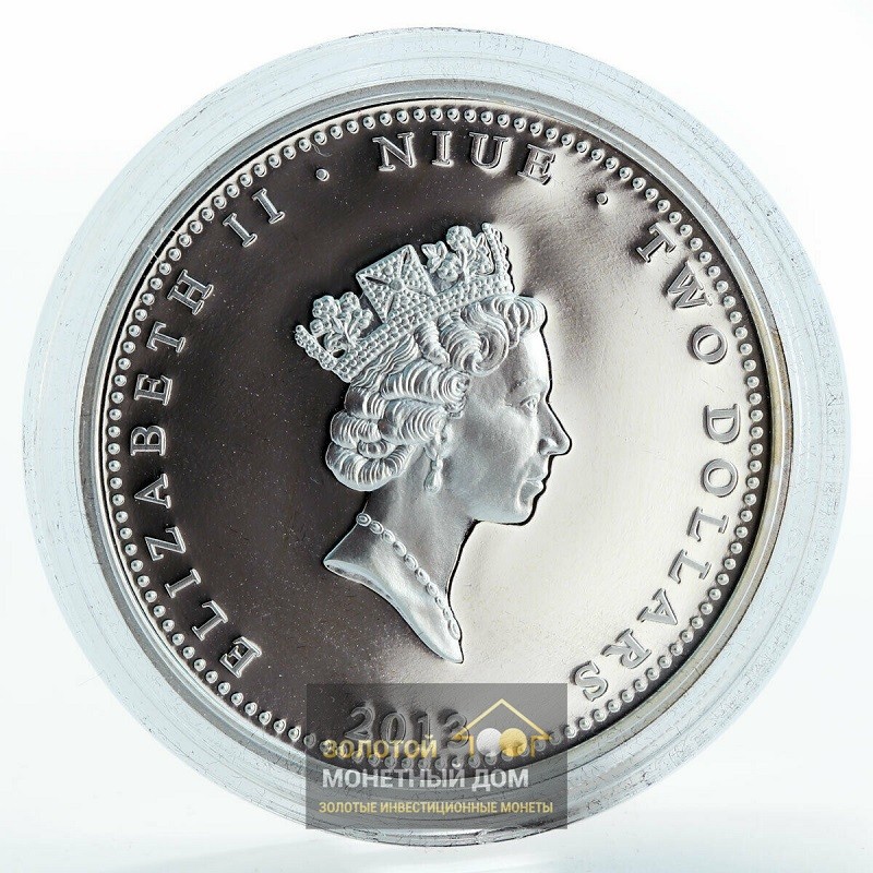 Серебряная монета Ниуэ «Расти сквозь века» 2013 г.в., 31,1 г чистого серебра (проба 0,999)