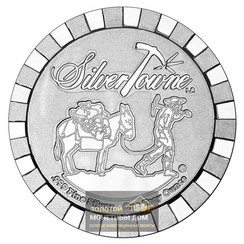 Комиссия: Серебряный жетон США «Покерная фишка» 2015 г.в., 31,1 г чистого серебра (проба 0,999)