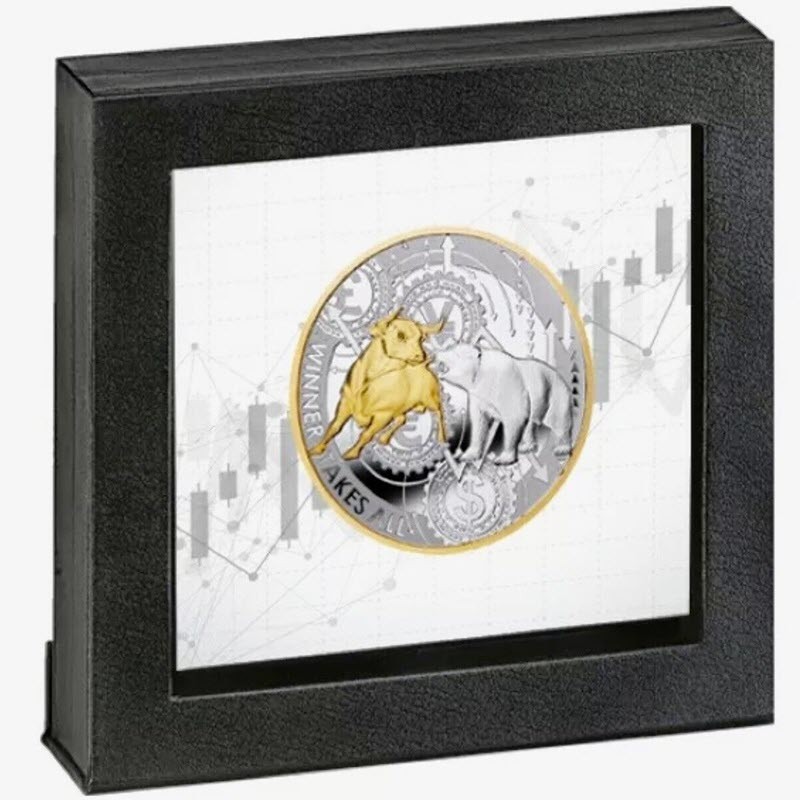 Серебряная монета Камеруна "Победитель получает все!", 17.5 г чистого серебра (Проба 0,999)
