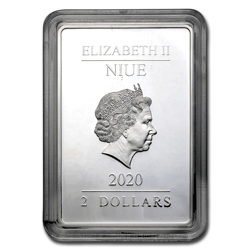 Серебряная монета Ниуэ "Гарри Поттер и Узник Азкабана" 2020 г.в., 31.1 г чистого серебра (Проба 0,999)
