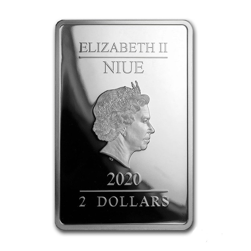 Серебряная монета Ниуэ "Гарри Поттер и философский камень" 2020 г.в., 31.1 г чистого серебра (Проба 0,999)