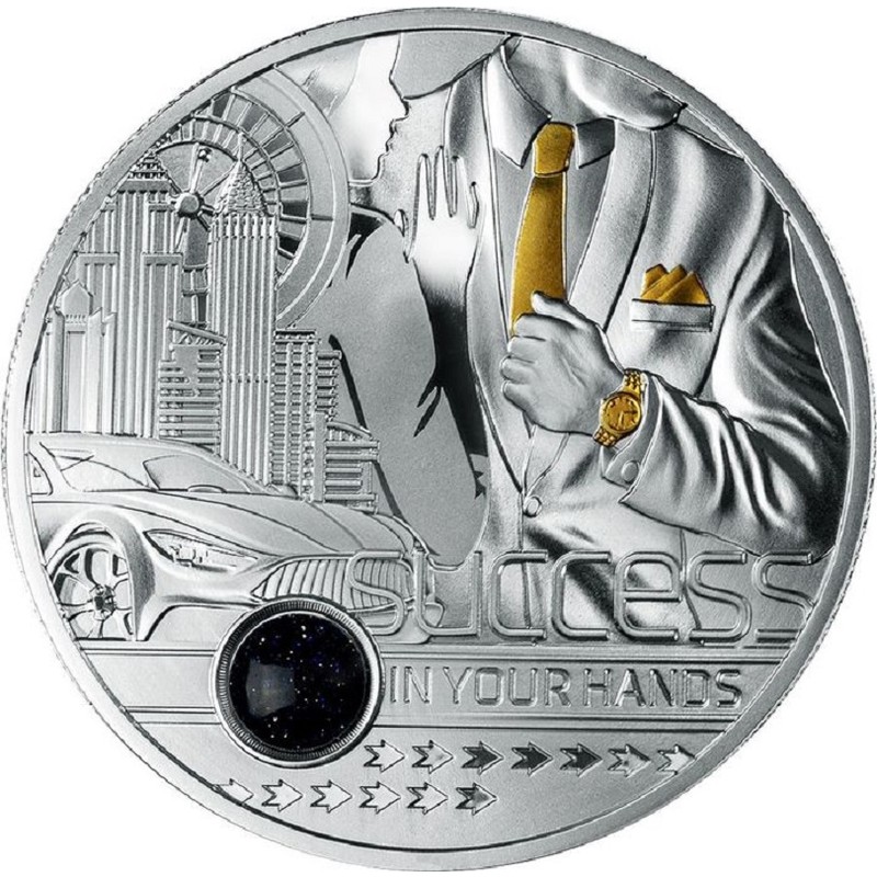 Серебряная монета Камеруна "Успех в твоих руках" 2021 г.в., 31.1 г чистого серебра (Проба 0,999)