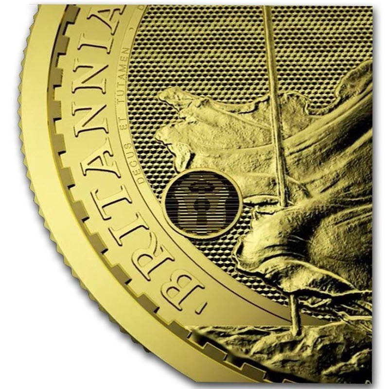 Золотая инвестиционная монета Великобритании "Британия (Елизавета II)", 31.1 г чистого золота (проба 0,9999)