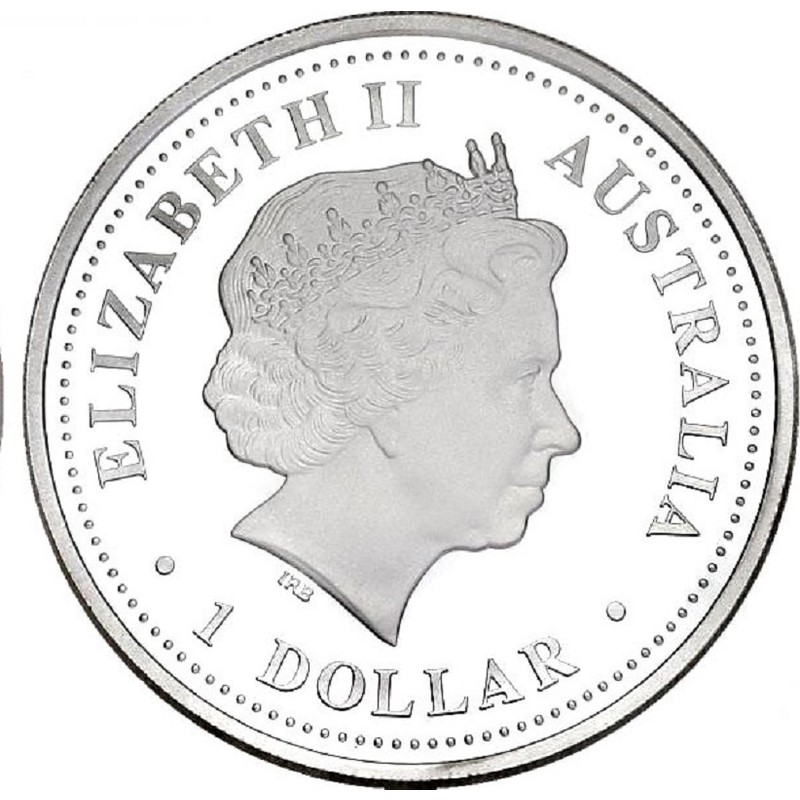 Серебряная монета Австралии "Открой Австралию. Брисбен" 2008 г.в., 31.1 г чистого серебра (Проба 0,999)