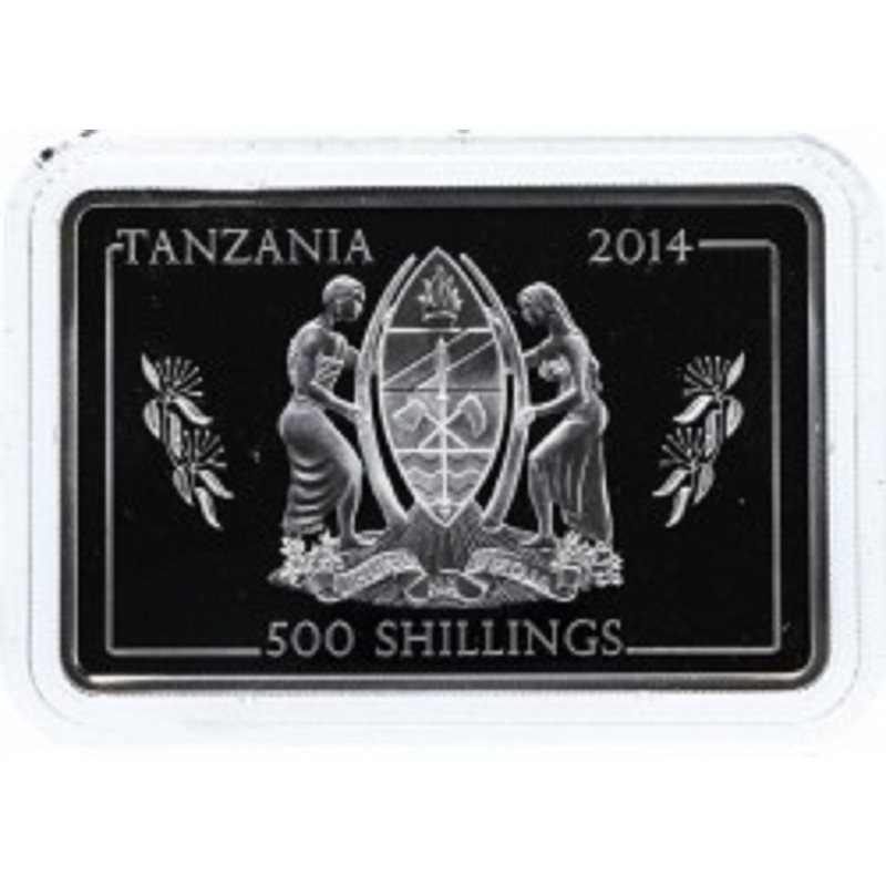Набор из 4-х серебряных монет Танзании "Флагманы ВМФ" 2014 г.в., 4*20 г чистого серебра (Проба 0,999)