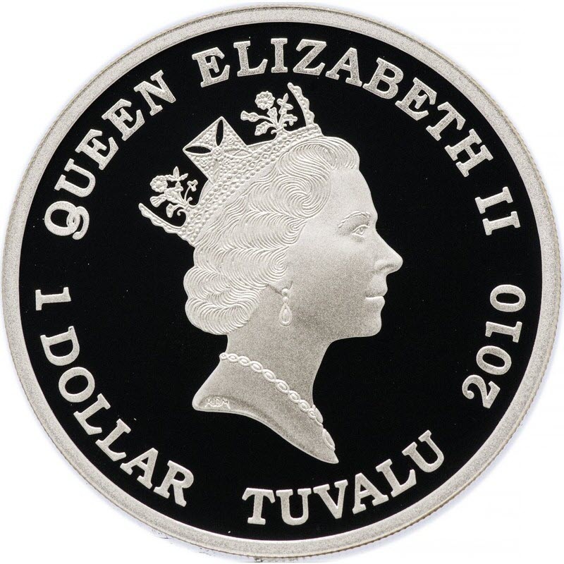 Набор из 5-ти серебряных монет Тувалу "Известные балеты" 2010 г.в., 5*31.1 г чистого  серебра (Проба 0.999)