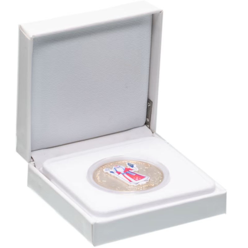 Серебряная монета Науру "Новый Год и Рождество. Дед Мороз" 2008 г.в., 34.5 г чистого серебра (Проба 0,999)