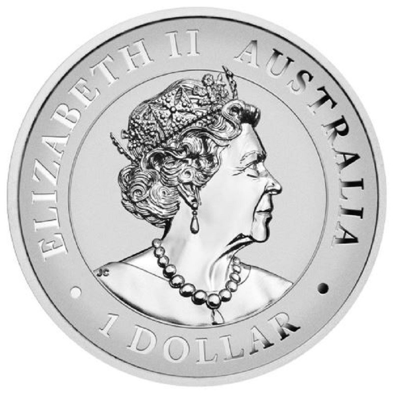 Серебряная монета Австралии "Клинохвостый орел" 2021 г.в. (высокий рельеф), 31.1 г чистого серебра (Проба 0,9999)