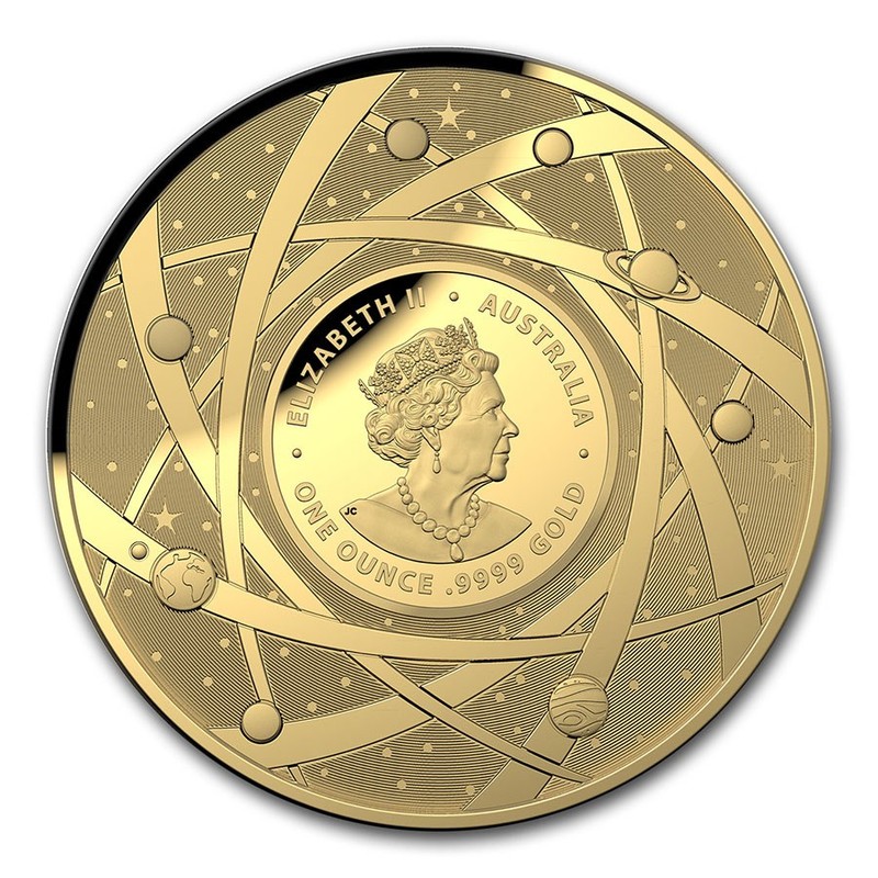Золотая монета Австралии "Млечный Путь" 2021 г.в., 31.1 г чистого золота (Проба 0,9999)