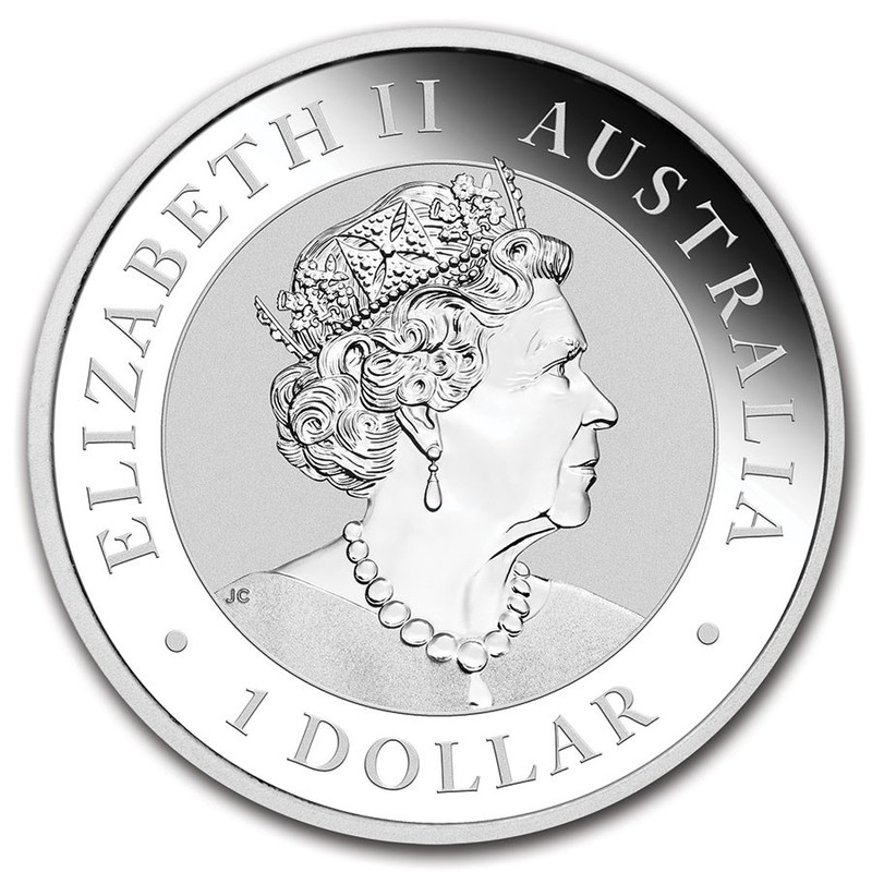 Серебряная монета Австралии "Страус Эму"  2020 г.в., 31,1 г чистого серебра (Проба 0,9999)