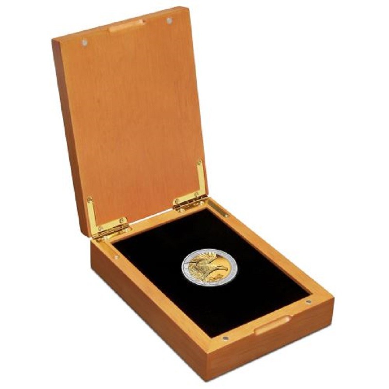Биметаллическая монета Австралии "Клинохвостый Орел" 2020 г.в. (пруф), 23.325 г чистого золота(Проба 0,9999) и 23.325 г чистой платины (Проба 0,9995)