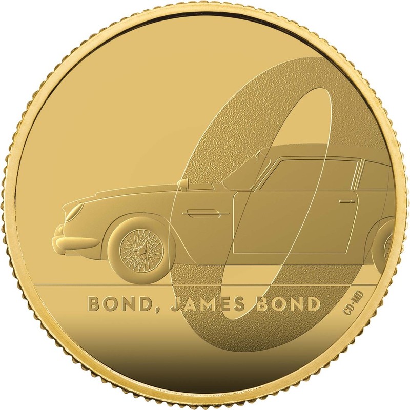 Золотая монета Великобритании "Джеймс Бонд - Агент 007" 2020 г.в., 7.78 г чистого золота (Проба 0,9999)