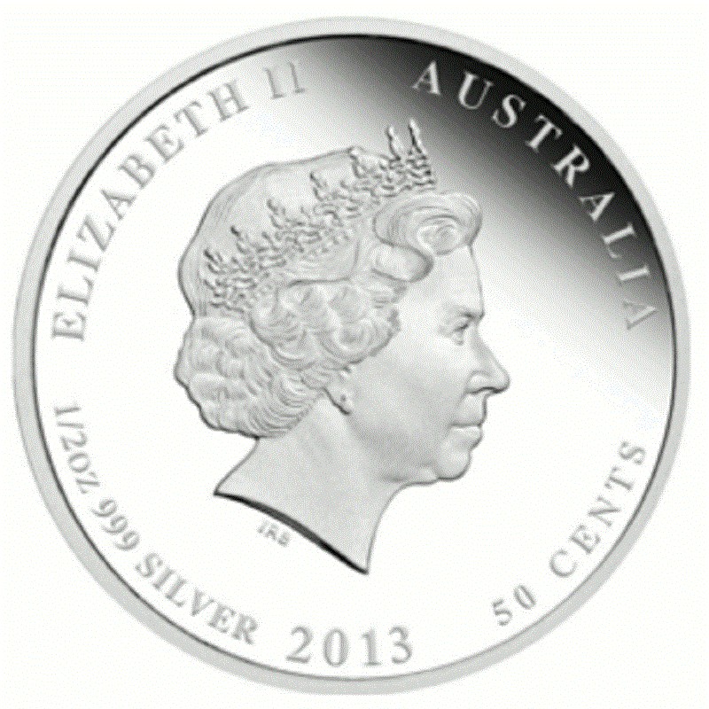 Серебряная монета Австралии "Краснохвостый черный какаду" 2013 г.в., 15.55 г чистого серебра (Проба 0,999)