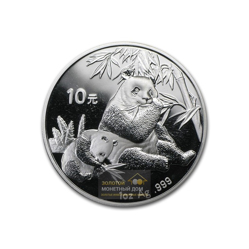 Комиссия: Серебряная инвестиционная монета Китая «Панда» 2007 г.в., 31,1 г чистого серебра (проба 0,999)