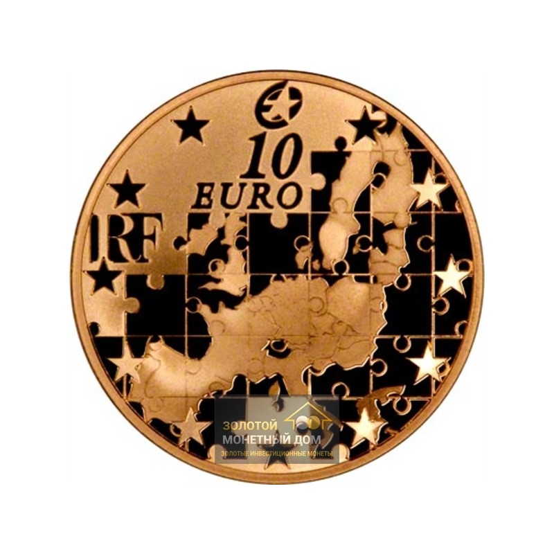 Комиссия: Золотая монета Франции «Европа» 2004 г.в., 7,74 г чистого золота (проба 0,900)