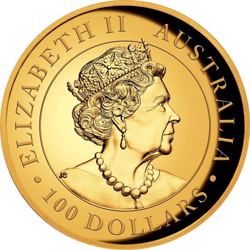 Золотая монета Австралии "Коала" 2021 г.в.(высокий рельеф), 31.1 гр чистого золота (проба 0.9999)