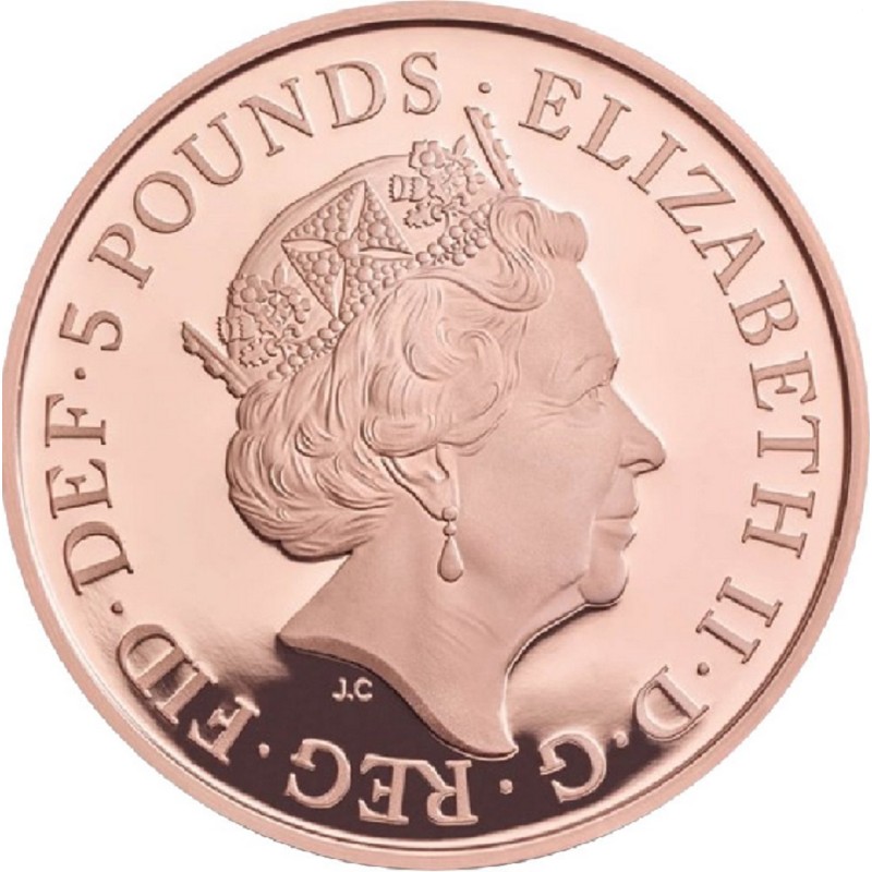Золотая монета Великобритании "Королевская свадьба Принца Гарри и Меган Маркл" 2018 г.в., 36.61 г чистого золота (Проба 0,917)