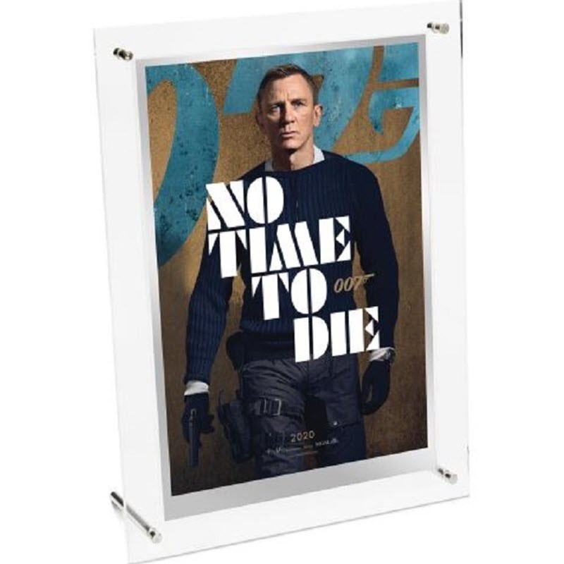 Серебряный постер "Джеймс Бонд - Агент 007. Не время умирать" 2020 г.в., 35 г чистого серебра (проба 0,999)