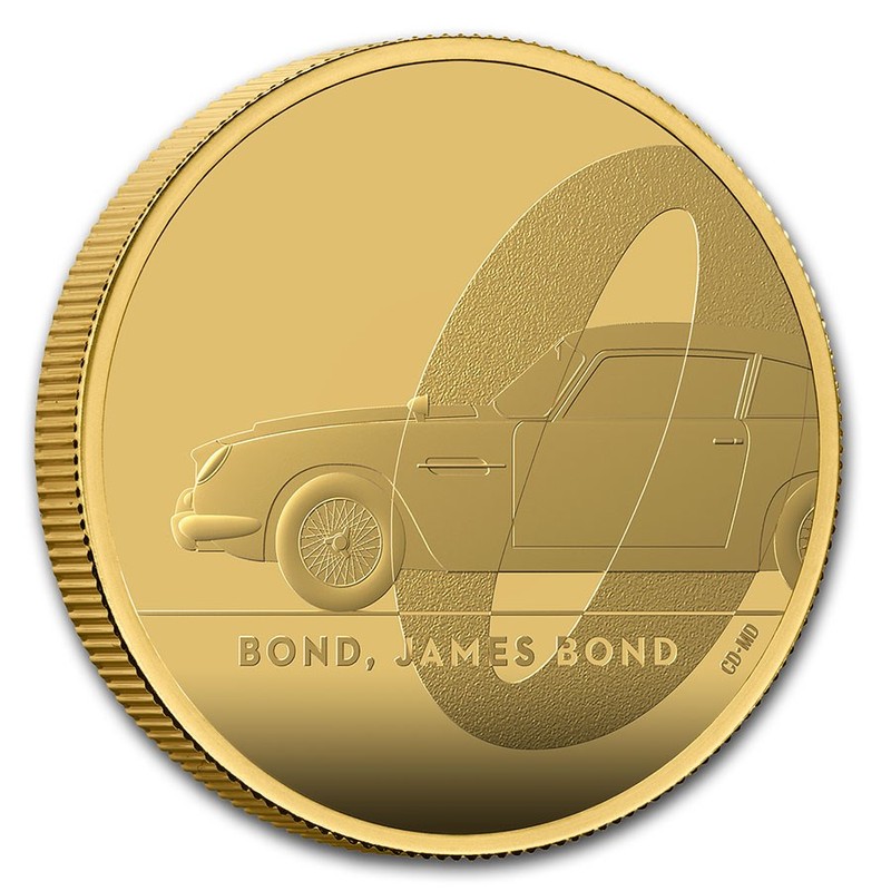 Золотая монета Великобритании "Джеймс Бонд - Агент 007" 2020 г.в., 31.1 г чистого золота (Проба 0,9999)