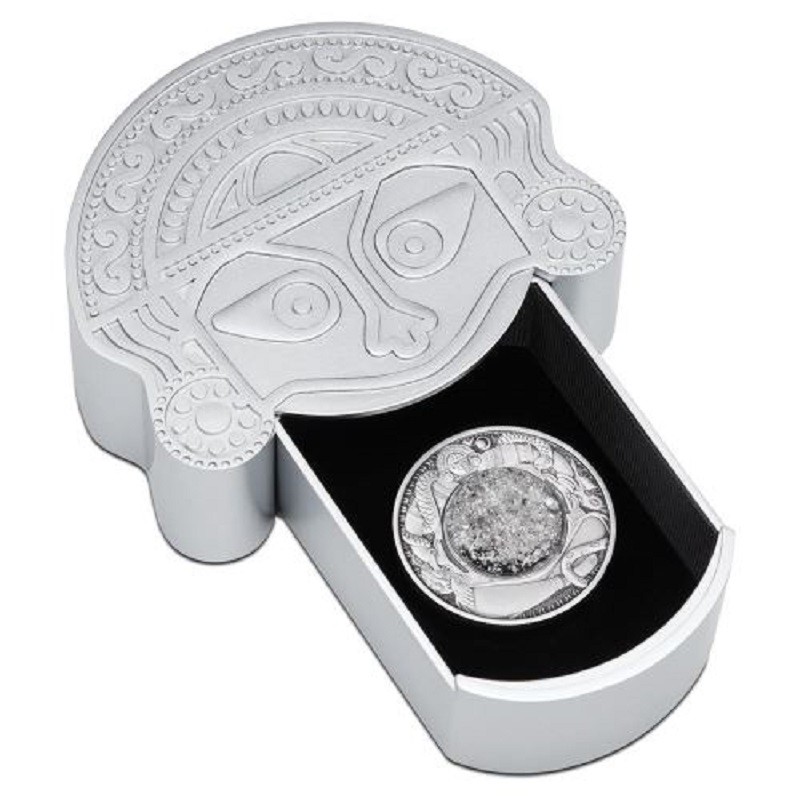 Серебряная монета Тувалу "Слезы Луны" 2021 г.в., 62.2 г чистого серебра (Проба 0,9999)