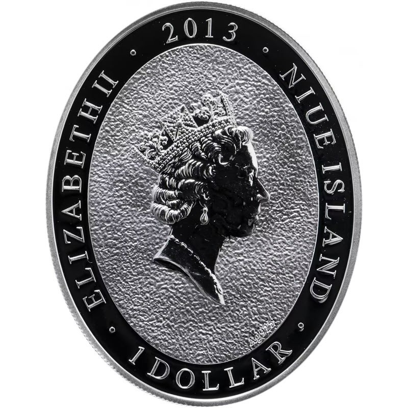 Серебряная монета "Год Змеи - Любовь" 2013 г.в., 26.16 г чистого серебра (Проба 0,925)