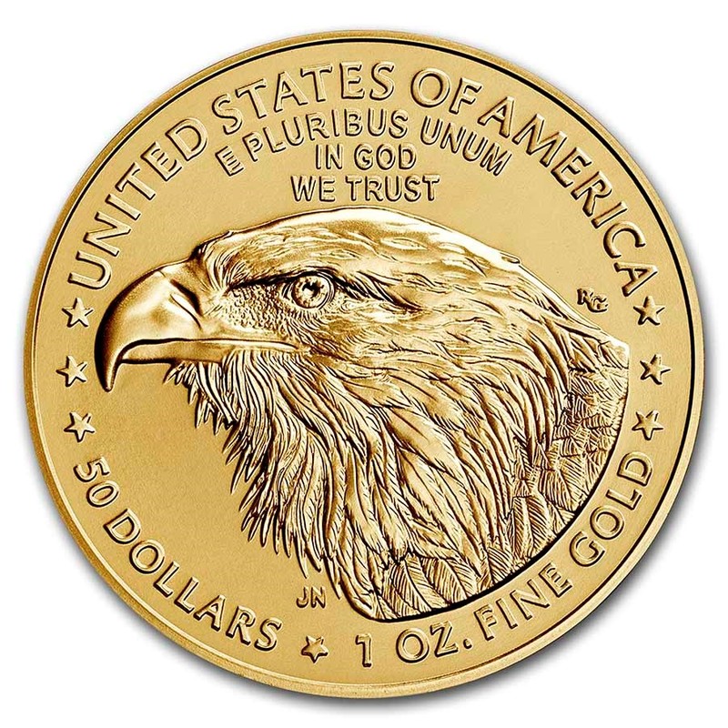 Золотая монета США Американский Орел (Тип 2), 31.1 г чистого золота  (Проба 0,917)